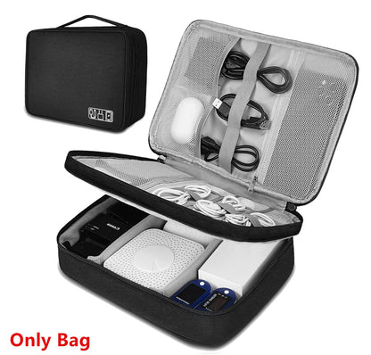 Digital Electronic Organizer Waterproof Portable USB Cable Storage Bag