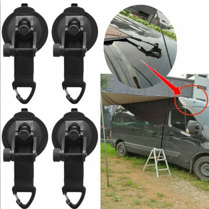 4PCS Suction Cup Hooks for Car Tent Awning Camping Anchors Side Securing