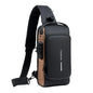 Men's Anti-Theft Chest Bag Crossbody Sling Pack with USB Charging