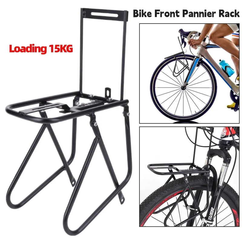 MTB Road Bike Front Rack Carrier Luggage Shelf 15KG Load Cargo Bracket