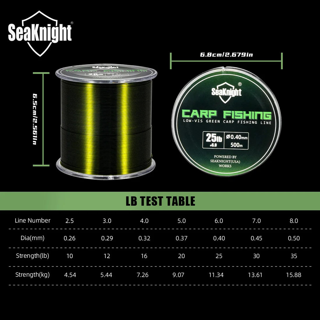 500M Nylon Fishing Line Monofilament Carp Sea Saltwater Invisible 8.0 35LB