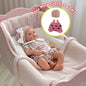 25cm Meadow Silicone Reborn Girl Doll Open Mouth Washable Painted 2 Outfits