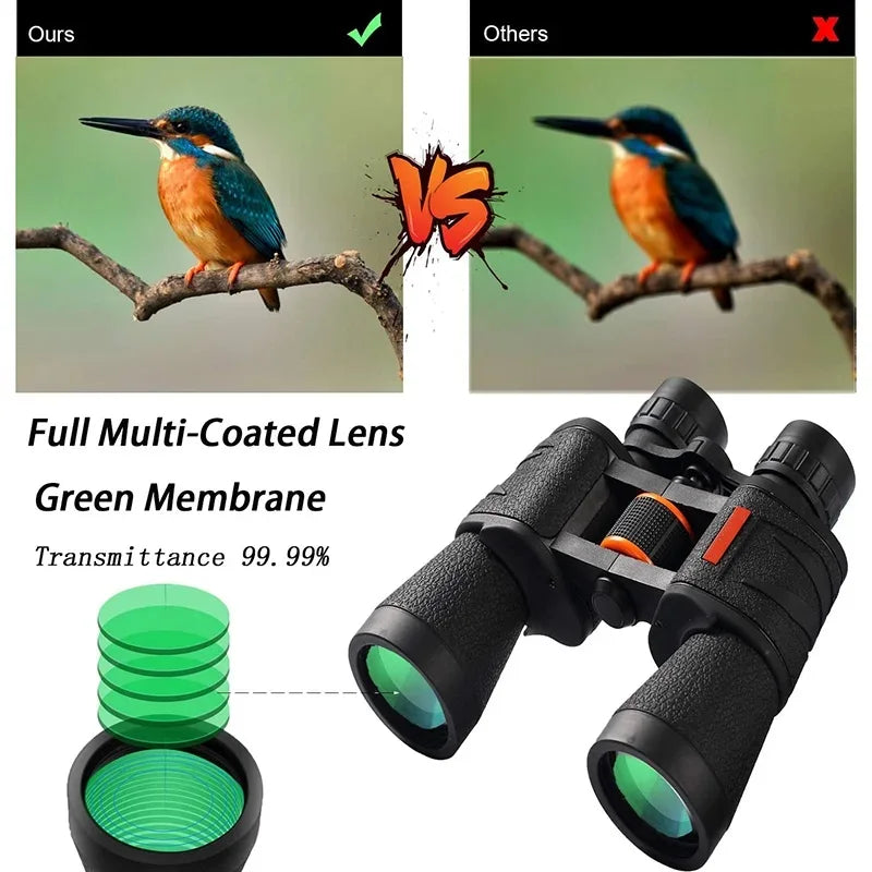 20x50 BAK4 Binoculars Waterproof Low Light Long Range Hunting Camping