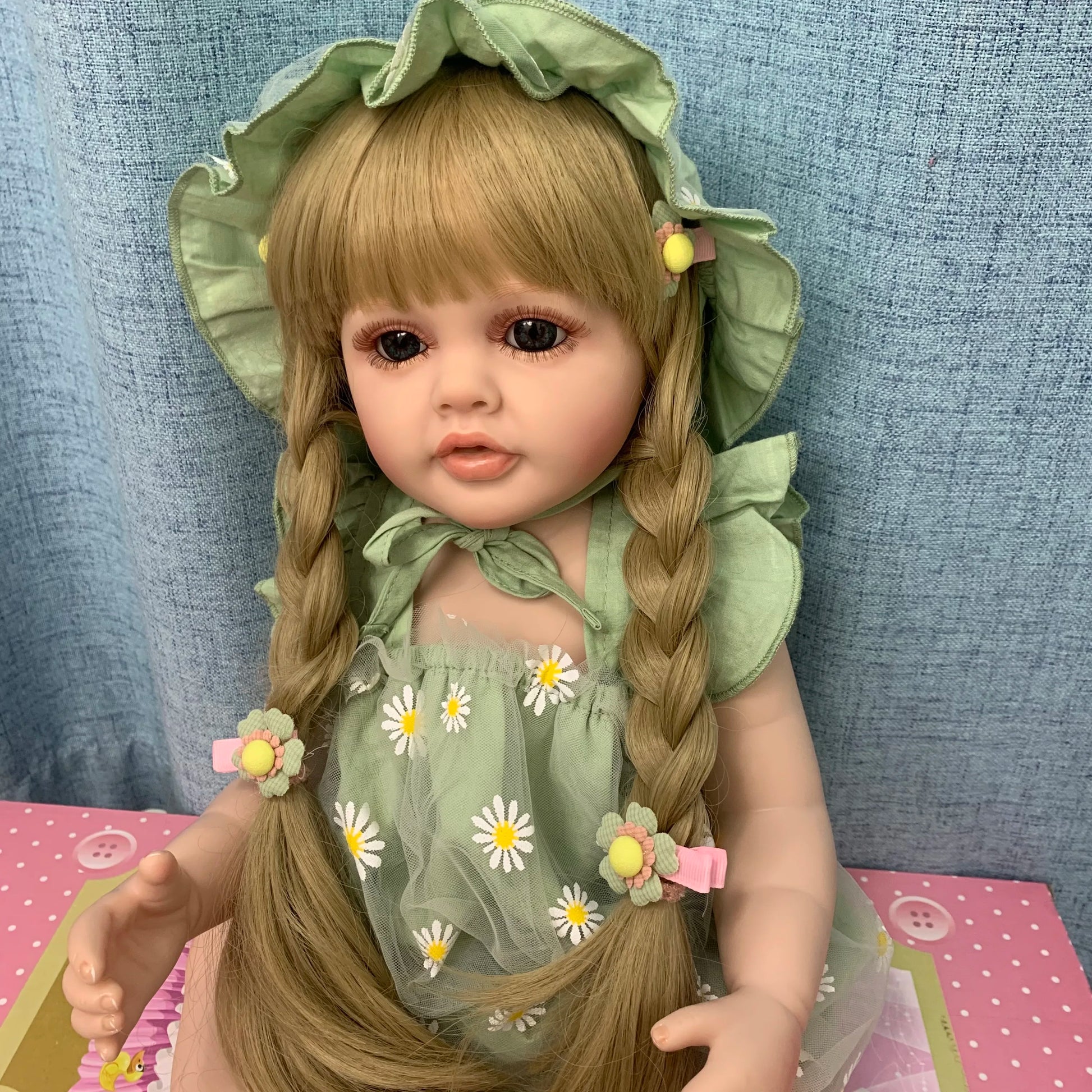 BZDOLL 55 CM 22 Inch Soft Silicone Reborn Baby Bath Doll Toy Realistic Princess Toddler Beautiful Bebe Girl-EXPROTAS