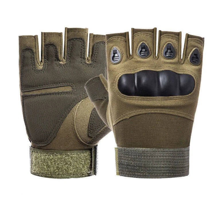 Tactical Finger Gloves Hard Knuckle Half Finger Military Combat Airsoft