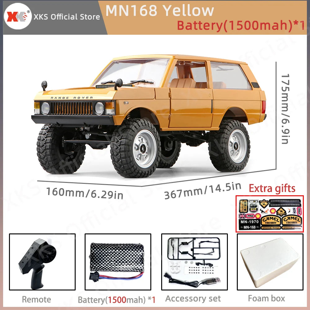 MN168 RC Car 1:12 Full Scale RTR Version MN Model 2.4G 4WD 280 Motor Proportional Off-Road RC Remote Control Car for Boys Gifts-EXPROTAS
