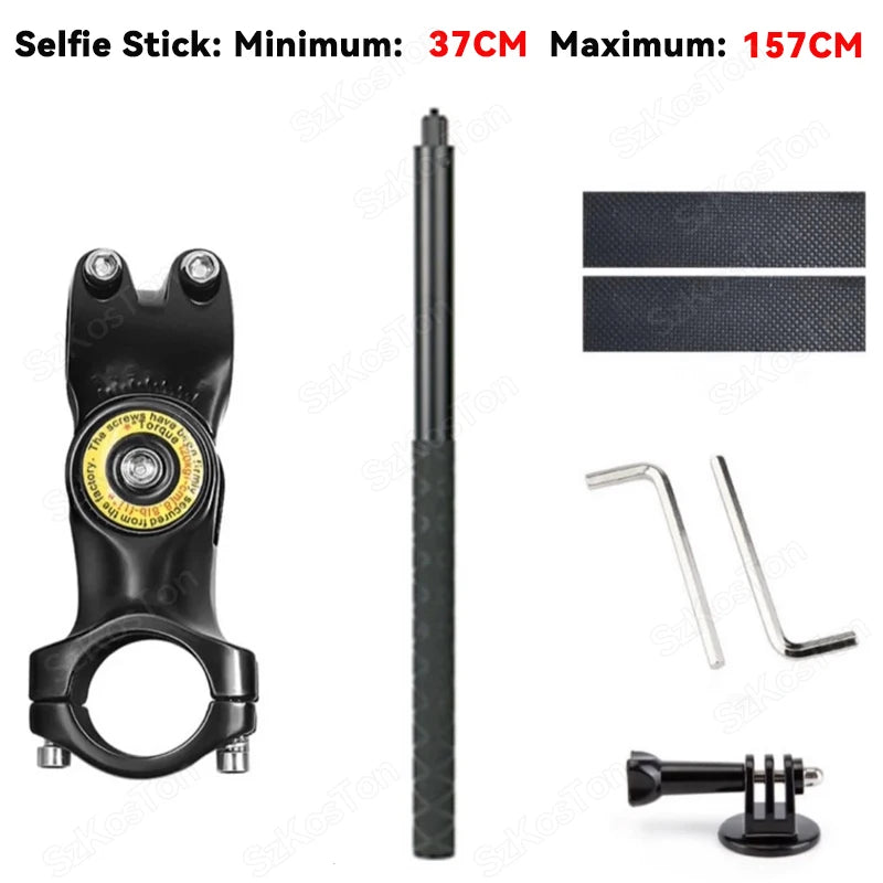 Selfie Stick Handlebar Mount for Insta360 X5 X3 X4 GoPro Hero 13–8 DJI Action