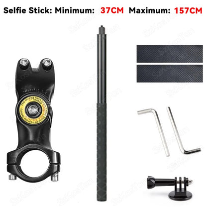 Selfie Stick Handlebar Mount for Insta360 X5 X3 X4 GoPro Hero 13–8 DJI Action