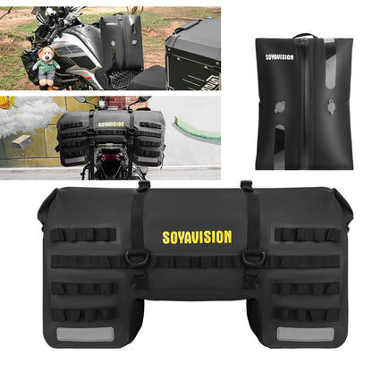Waterproof Motorcycle Tail Bag Rear Seat Luggage 40-66L