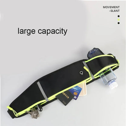 Running Bag Nylon Waist Phone Bag Men Women Waterproof Gym Fitness Bag Hold Water Cycling Phone Case Outdoor Sport Belt Portable