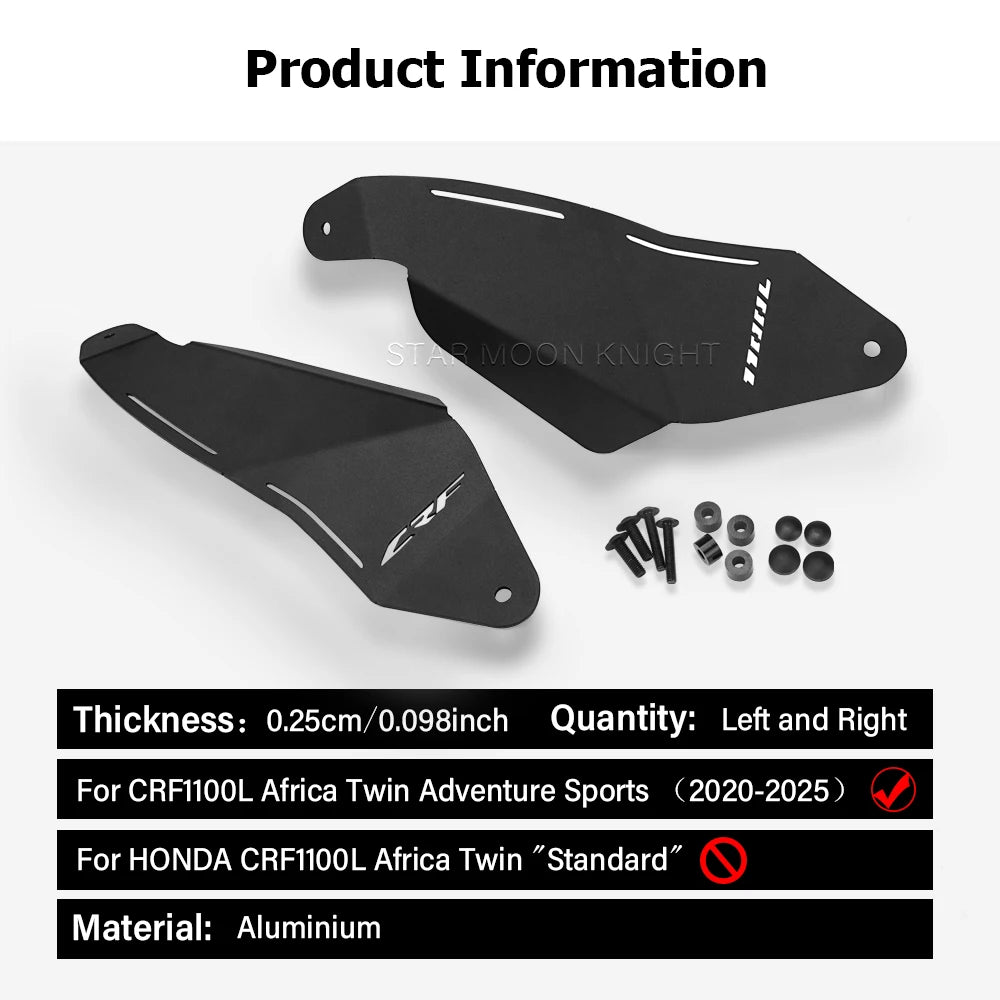 For Honda CRF1100L Africa Twin Front Fork Wind Deflectors Cockpit Air Deflectors 2020-2025