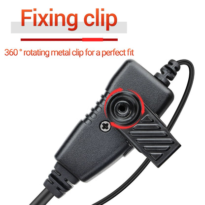 2pcs Pin Headset Earpiece Mic for Baofeng Walkie Talkie PTT Radio