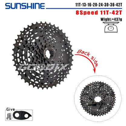 SUNSHINE MTB Cassette Shimano HG 8–12 Speed Wide Range Black Sprocket - EXPROTAS