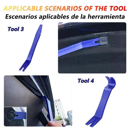 4x Car Door Clip Pry Trim Removal Tool Set Plastic Dash Panel Interior