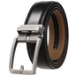 Men's Leather Belt Automatic Buckle 3.5cm Luxury Black Brown