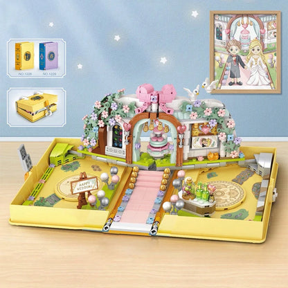 Mini Foldable City Street View Building Blocks Lemon Tea Shop Model Toy Gift