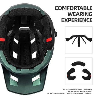 BATFOX New 3/4 Bicycle Helmet Mtb Half Helmet Mountain Bike Race Integrated Ear Protection Off-Road Cycling Helmet BMX Armor-EXPROTAS