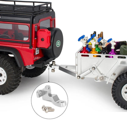 Aluminium CNC RC Crawler Utility Trailer Ball Hitch 1/18 TRX4M SCX24 Redcat