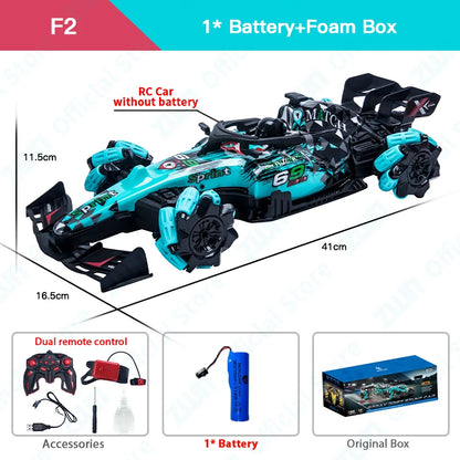 ZWN F1 RC Drift Car With Music Led Lights 2.4G Glove Gesture Radio Remote Control Stunt Cars 4WD Electric Children Toy vs Wltoys-EXPROTAS