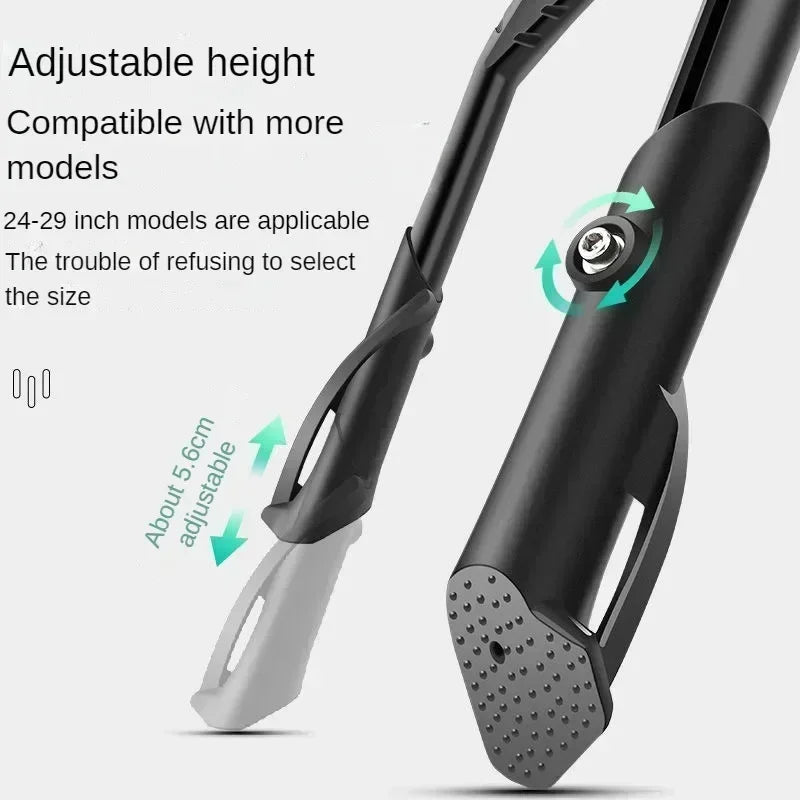 Adjustable Bike Kickstand Aluminium Alloy 22-29 Inch MTB E-Bike Support