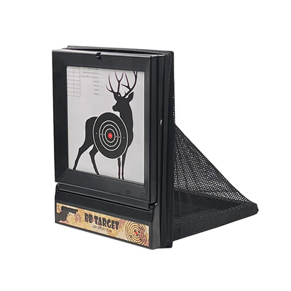BB & Nerf Soft Bullet Trap Target w/ Spinner + Paper Targets Indoor Use