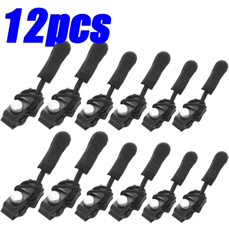 24/3pcs Universal Detachable Metal Zipper Slider Puller Detachable Instant Repair Kit DIY Replacement Lever Locks for Clothing