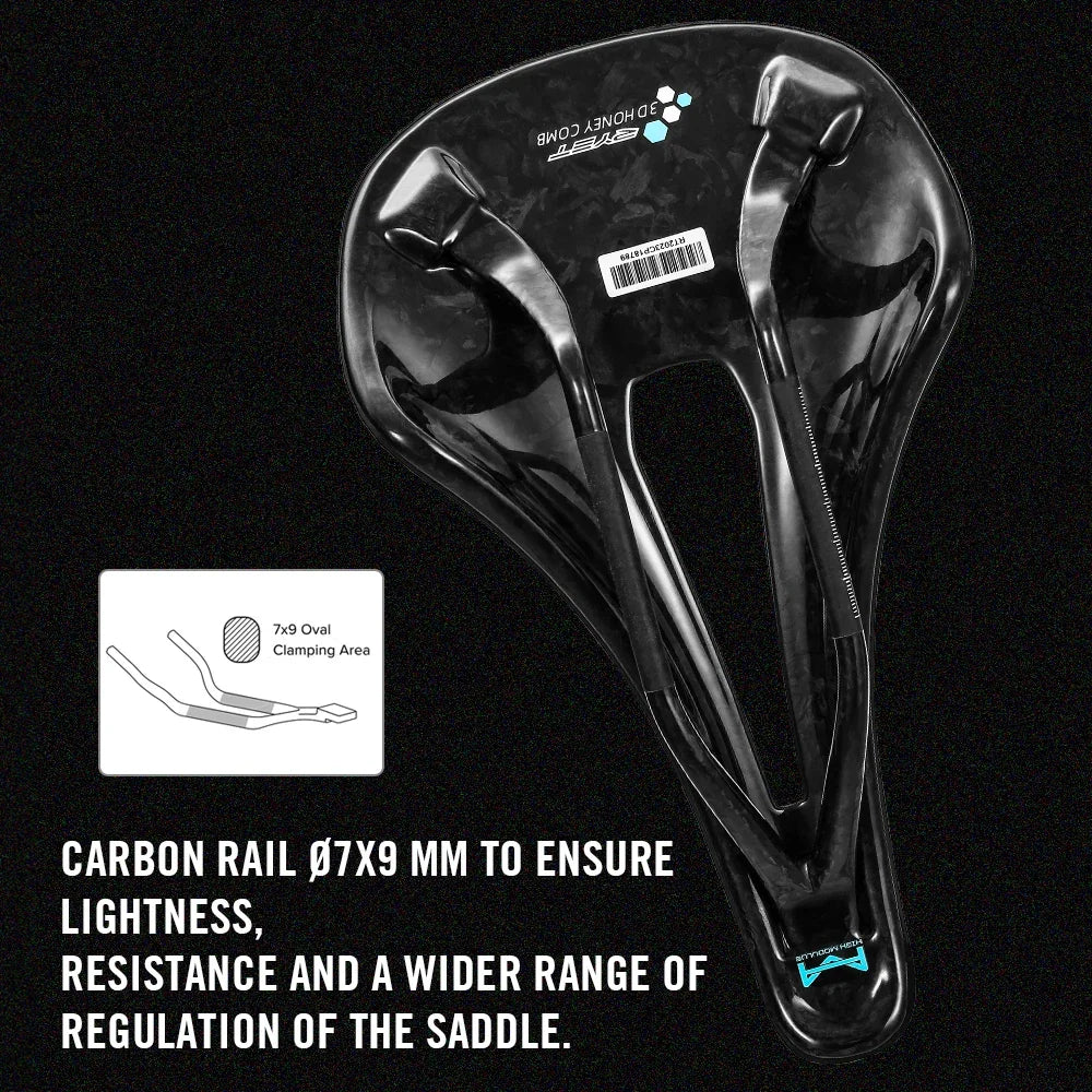 RYET 3D Printed Full Carbon Saddle 140mm 165g Super Light for Road MTB Bike