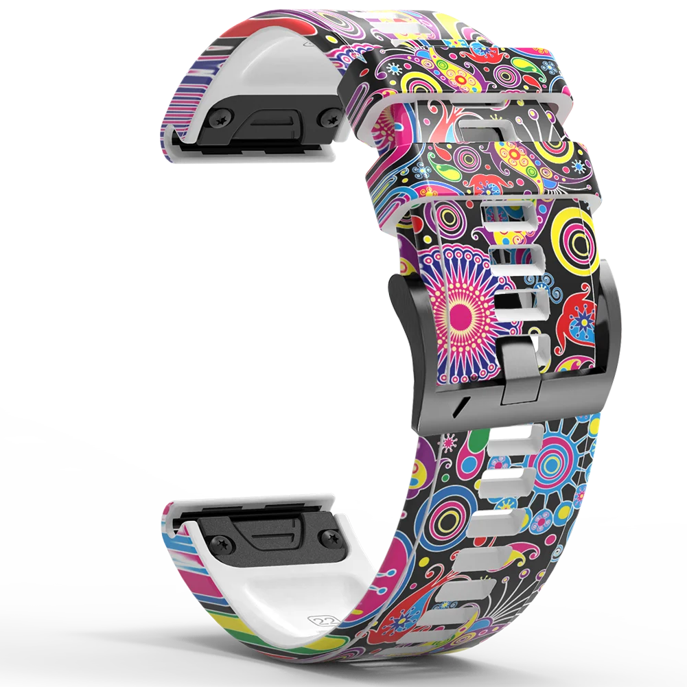 Silicone Strap for Garmin Fenix 7X 8 6X 5X 26mm 22mm Watch Band