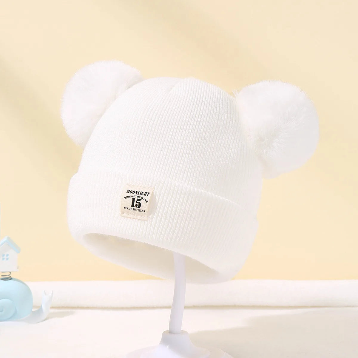 Knit Beanie Hat for Kids Warm Pom Winter Knitted Cap Boys Girls