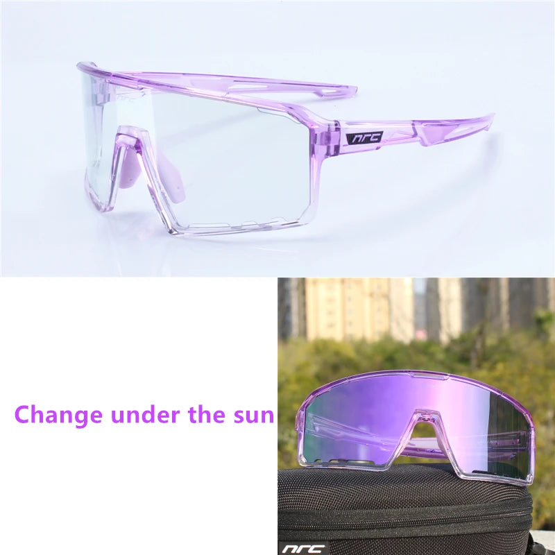 NRC Cycling Sunglasses TR90 Sports Bicycle Glasses MTB Fishing Riding Eyewear