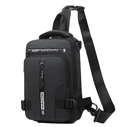 Men's Chest Bag Waterproof Crossbody Sling Backpack Travel Outdoor USB