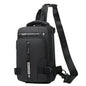 Men's Chest Bag Waterproof Crossbody Sling Backpack Travel Outdoor USB
