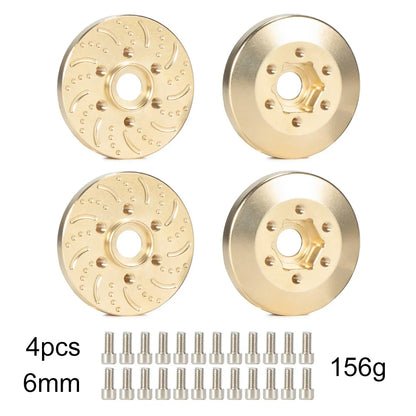 Brass 12mm Hex Wheel Weights Brake Disc Adapters for 1.9 2.2 RC Crawler