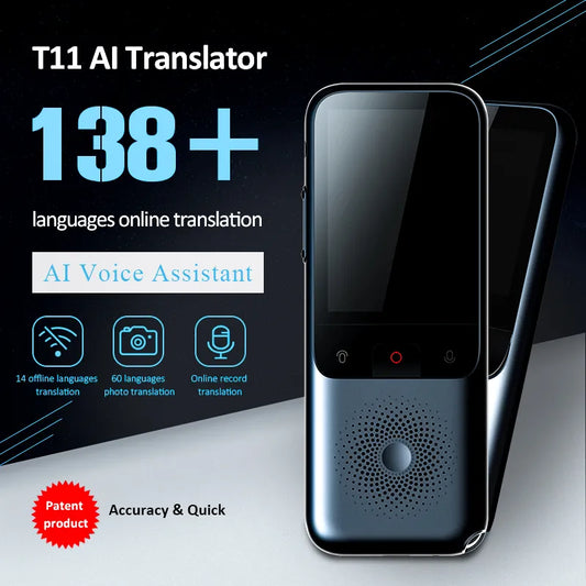 2023 New T11 Portable Audio Translator 138 Language Smart Translator Offline In Real Time Smart Voice AI Voice Photo Translator-EXPROTAS