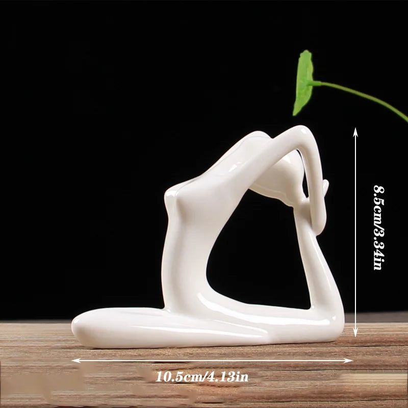 Abstract Ceramic Yoga Figurine 12 Styles Porcelain Lady Statue Home Decor Art