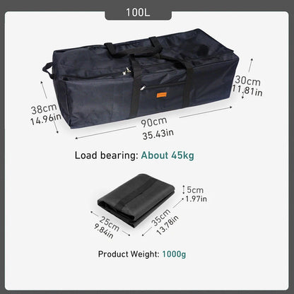 Westtune Camping Tools Storage Bag Folding Large Capacity Accessories Box Portbale Travel Bag for Family Outdoor Activities 100L-EXPROTAS