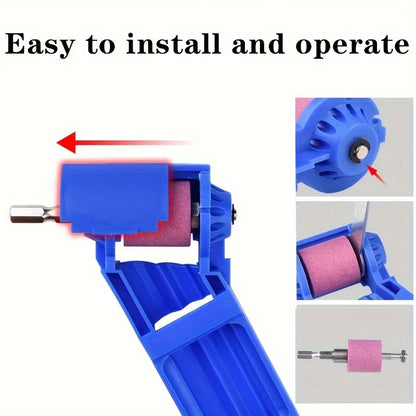 1pc Portable Drill Bit Sharpener Grinding Wheel for Nail Bits Quick Sharpening