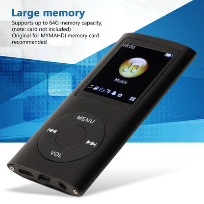 1.8" LCD MP3 Music Player Slim Portable Lossless Sound Multi-Function