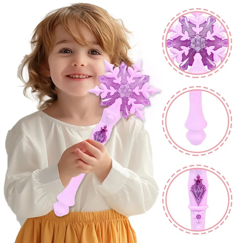 1pcs Magic Wand Toy for Kids Electric Luminous Princess Cane Xmas