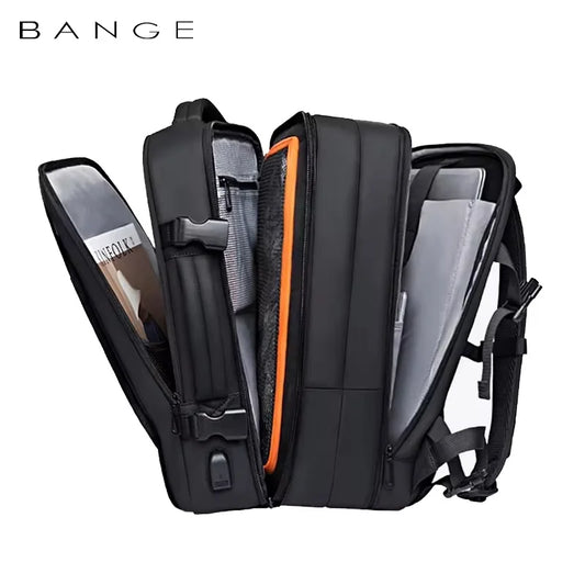 BANGE Expandable Men's Backpack Waterproof 17.3 in Laptop Backpack Man Large Capacity Hiking Travel Bag Male Backpacks for Men-EXPROTAS