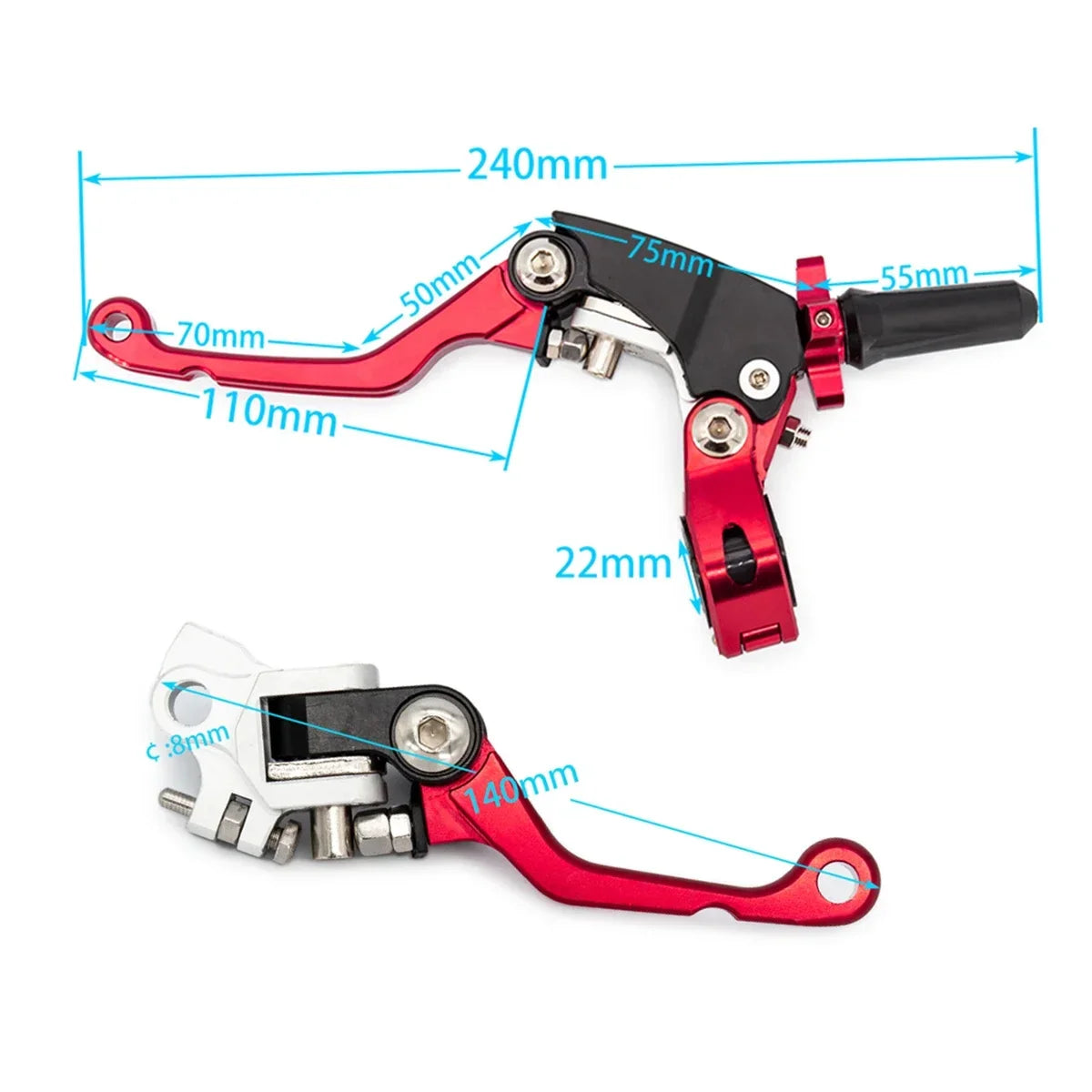 CNC Folding Clutch Brake Lever 360° Anti-Drop Labor-Saving for KAYO BOSUER KTM