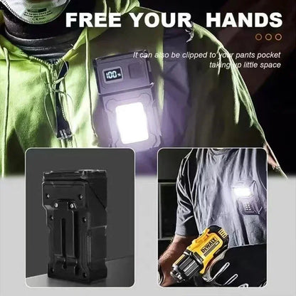 2/1Pcs Mini LED Flashlight Rechargeable USB Torch Bright Magnetic for Camping