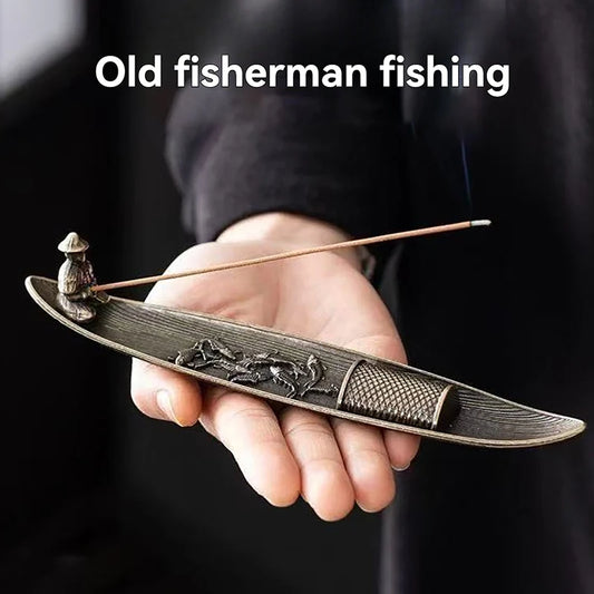 Incense Burner Fishing Indoor Home Decor Sandalwood Style