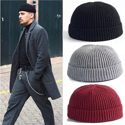 Winter Warm Beanies Wool Knitted Hat Casual Unisex Adult Men Female