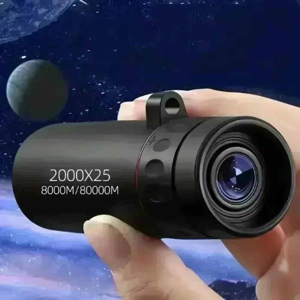 Portable Phone Holder Monocular Telescope 2000x25 Mini Birdwatching Scope