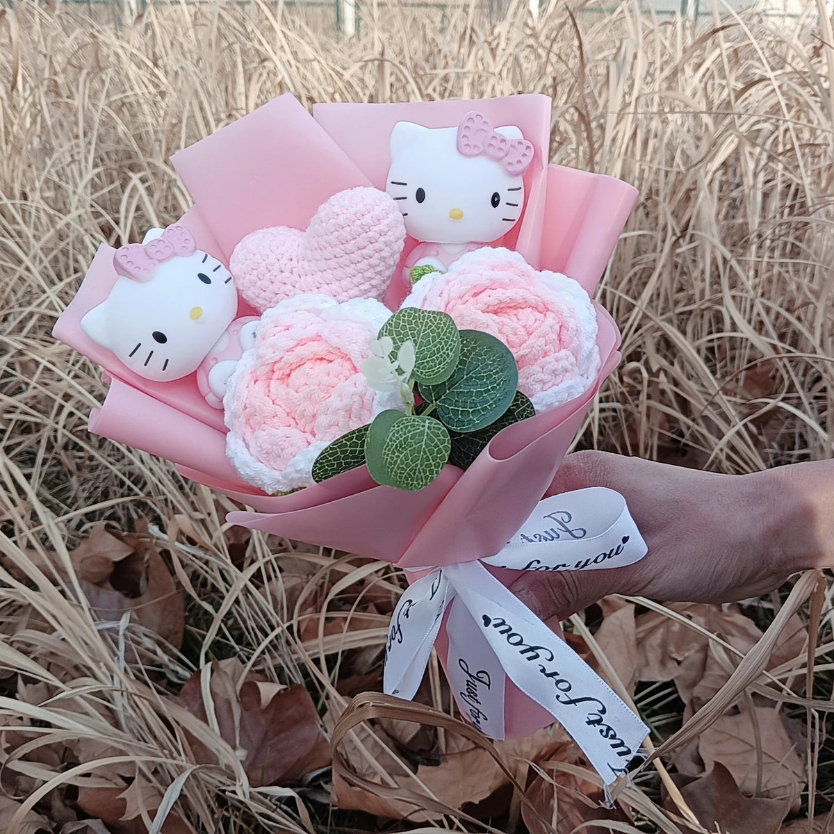 Pooh Bear Bouquet Plush Doll for Wedding Graduation Birthday Christmas