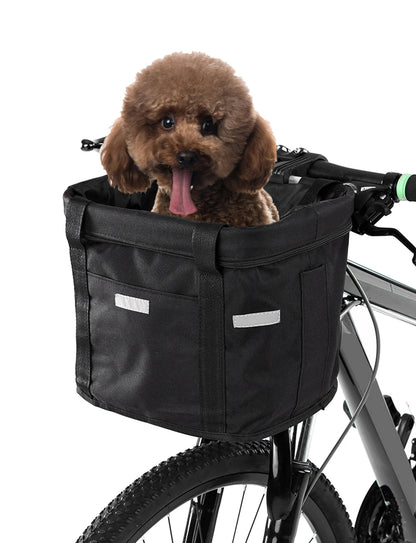 Waterproof Removable Bike Front Basket Handlebar Pet Carrier Frame Bag