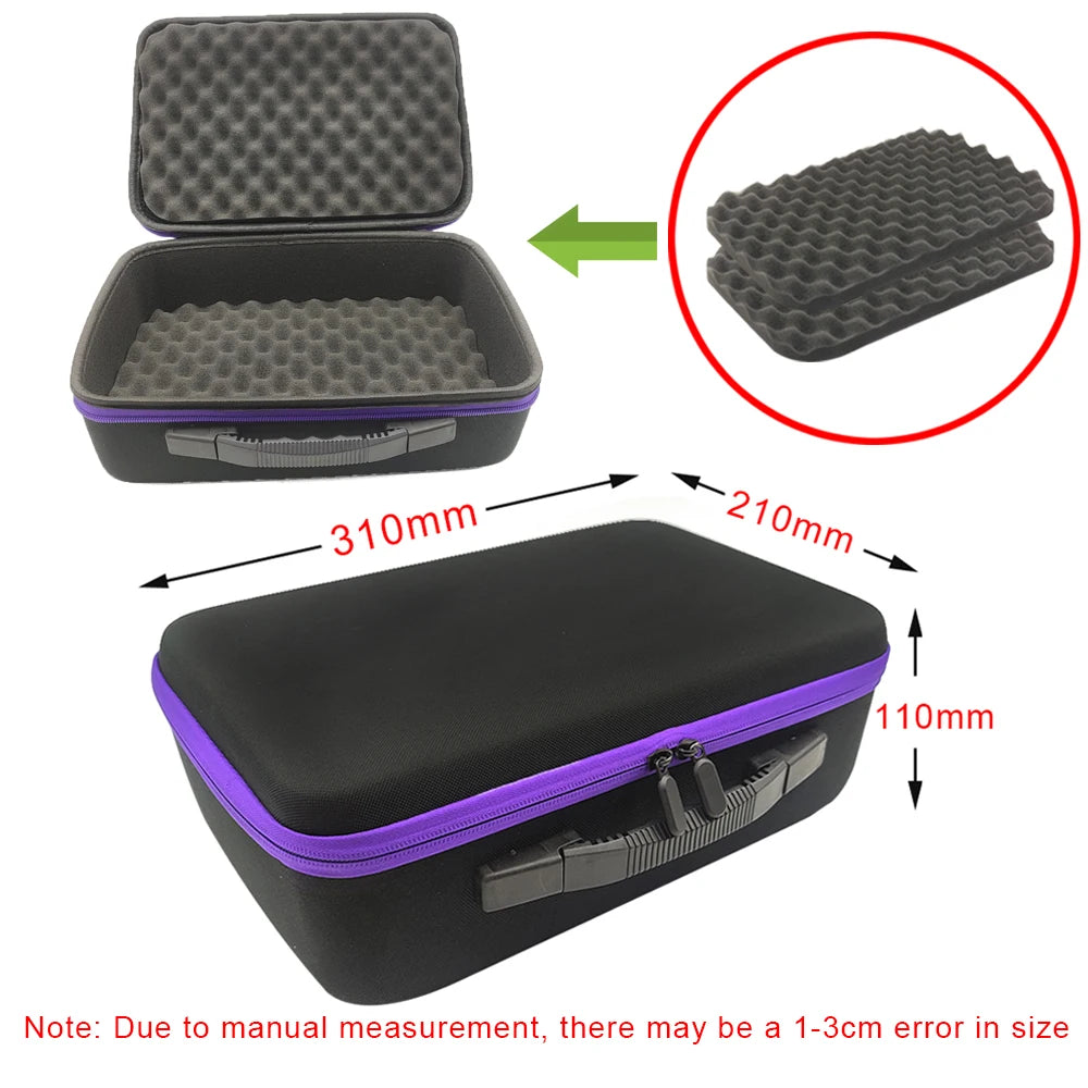 DIY Foam Hard Carry Case Storage Box Travel Zipper Bag Tool Accessories Camera
