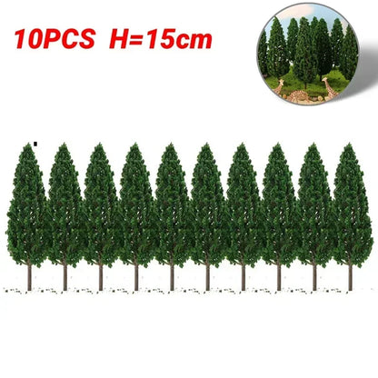 20Pcs Pine Trees Model 15cm Scenery for Scale Railway Layout Wargame Decor