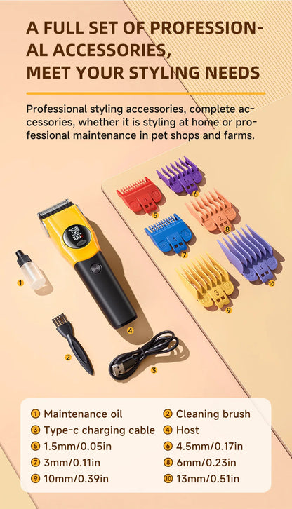 Pet Hair Clipper Electric Dog Cat Grooming Trimmer Cordless Shaver 2026